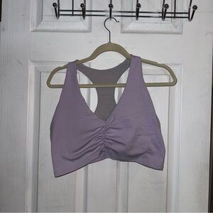 SHEIN Lilac Ruched Sports Bra